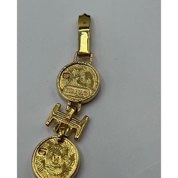 Ivanna Trump Vintage Coat Of Arms Shield Coin Gold Plated Bracelet - Picture 5 of 8